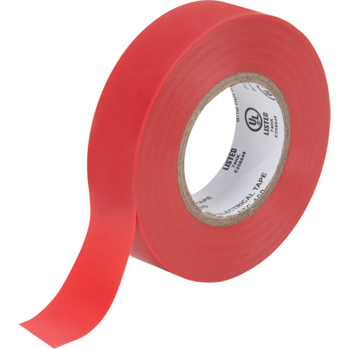 19 mm (3/4") x 18 M (60') Electrical Tape, Red, 7 mils product photo Front View L