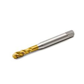 #8-32 2B TiN Coated HSS-PM Bottoming Spiral Flute Tap product photo