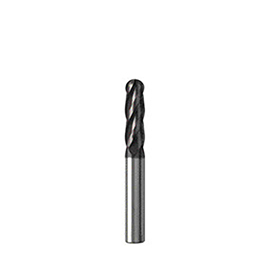 10.00mm Diameter x 10.00mm Shank 4-Flute Short Length NXT Coated Carbide Ball Nose End Mill product photo