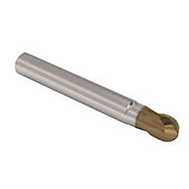 12.00mm Diameter x 12.00mm Shank 2-Flute Standard Length HXT Coated Carbide Ball Nose End Mill product photo