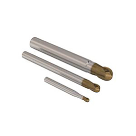 3.00mm Diameter x 4.00mm Shank 2-Flute Stub Length HXT Coated Carbide Ball Nose End Mill product photo