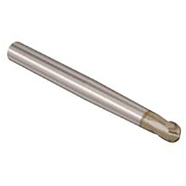 4.00mm Diameter x 6.00mm Shank 2-Flute Extra Long Length HXT Coated Carbide Ball Nose End Mill product photo