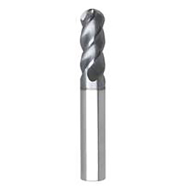 0.5000" Diameter x 0.5000" Shank 4-Flute Short Length AlTiN Coated Carbide Ball Nose End Mill product photo