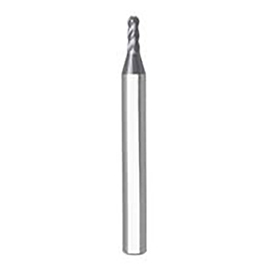 3.00mm Diameter x 6.00mm Shank 4-Flute Standard Length AlTiN Coated Carbide Ball Nose End Mill product photo