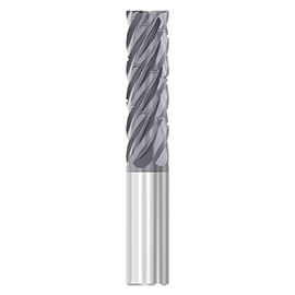 1/2" Diameter x 1/2" Shank 6-Flute Standard AlTiN Coated Carbide Roughing End Mill product photo