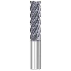 0.6250" Diameter x 0.6250" Shank 6-Flute Standard AlTiN Coated Carbide Square End Mill product photo