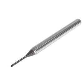 0.50mm Diameter x 4.00mm Shank 2-Flute Long Length SIRON-A Coated Carbide Ball Nose End Mill product photo