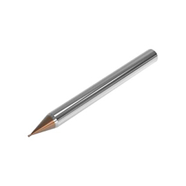 1.00mm Diameter x 6.00mm Shank 2-Flute Stub Length HXT Coated Carbide Ball Nose End Mill product photo