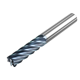 0.5000" Diameter x 0.5000" Shank 6-Flute Standard HTA Coated Carbide Square End Mill product photo