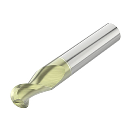 0.2500" Diameter x 0.2500" Shank 2-Flute Short Length ANF Coated Carbide Ball Nose End Mill product photo