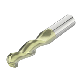 0.3750" Diameter x 0.3750" Shank 2-Flute Standard Length ANF Coated Carbide Ball Nose End Mill product photo
