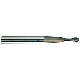 2.5mm Diameter x 6mm Shank 2-Flute Short Length Ball Nose Necked Design Premium Carbide End Mill product photo