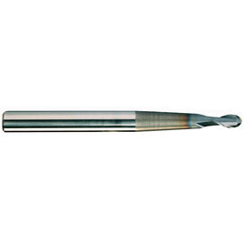 10.0mm Diameter x 12mm Shank 2-Flute Tapered Pencil Neck Ball Nose Premium Carbide End Mill product photo