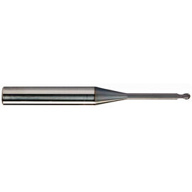 1.0mm Diameter x 6mm Shank 2-Flute Extended Reach Ball Nose Necked Design Premium Carbide End Mill product photo