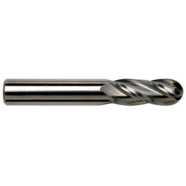12.0mm Diameter x 12mm Shank 4-Flute Regular Length Ball Nose Blue Series Carbide End Mill product photo