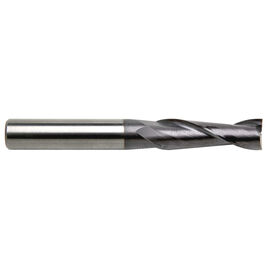 12.0mm Diameter x 12mm Shank 2-Flute Long Length Blue Series Carbide End Mill product photo