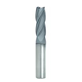 0.1250" Diameter x 0.1250" Shank 0.15mm Corner Radius 4-Flute Long Length Diamond CVD Coated Carbide Corner Radius End Mill product photo