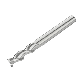 1/4" Diameter x 1/4" Shank 2-Flute Standard Length Uncoated Carbide End Mill product photo