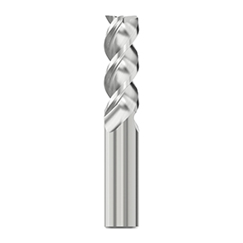 0.2500" Diameter x 0.2500" Shank 3-Flute Short Uncoated Carbide Square End Mill product photo