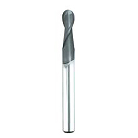 6.00mm Diameter x 6.00mm Shank 2-Flute Standard Length Diamond CVD Coated Carbide Ball Nose End Mill product photo