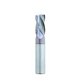 0.4375" Diameter x 0.4375" Shank 0.3mm Corner Radius 4-Flute Short Length TiAlN Coated Carbide Corner Radius End Mill product photo