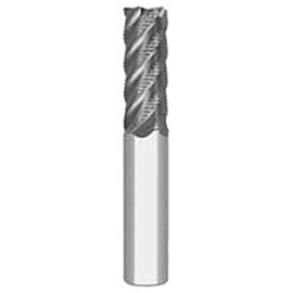 3/8" Diameter x 3/8" Shank 5-Flute Stub AlTiN Coated Carbide Roughing End Mill product photo