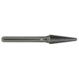 1/2" SL-4 Double Cut 14º Included Angle Taper With Radius End Carbide Burr product photo