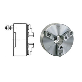 125mm DIN-4 3-Jaw Steel Body Scroll Chuck With 2pc Hard Reversible Jaws (Set) product photo