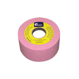 PA100J 4" x 2" x 1-1/4" "D" Straight Cup Pink Aluminum Oxide Bench Wheel product photo