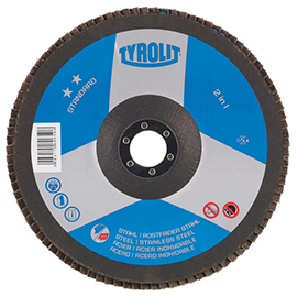 5" Diameter x 7/8" Hole ZA40 Blue Plastic Backed Standard Flap Disc product photo