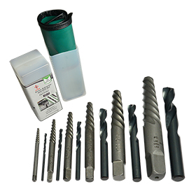 Ezy-Out Screw Extractor Set 192 Cleveland 12 pc, #1,#2,#3,#4,#5&#6 & drill sizes 5/64,7/64,5/32,1/4,9/32&13/32 product photo