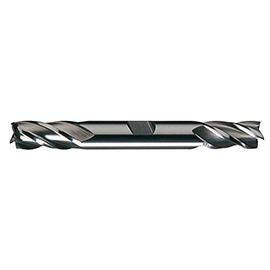 7/32" Diameter x 3/8" Shank 4-Flute Bright High Speed Steel Double Ended Finishing End Mill product photo
