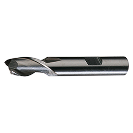 25/32" Diameter x 3/4" Shank 2-Flute Bright High Speed Steel Finishing End Mill product photo