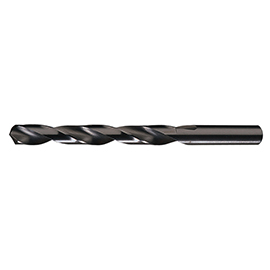 #70 118 Degree Radial Point Black Oxide Coated High Speed Steel Jobber Length Drill Bit product photo