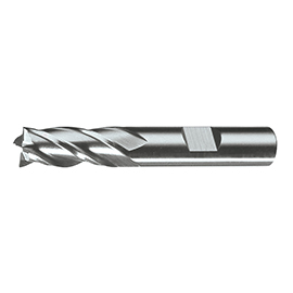 25/32" Diameter x 3/4" Shank 4-Flute Bright High Speed Steel Finishing End Mill product photo