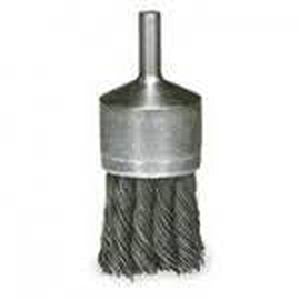 1-1/8" Diameter x 1/4" Shank  0.020" Steel Wire Knot End Brush product photo