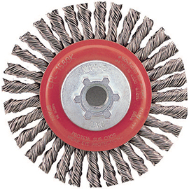 4" Diameter x MULTI Arbor Hole 0.020" Steel Wire Stringer Bead Wheel product photo