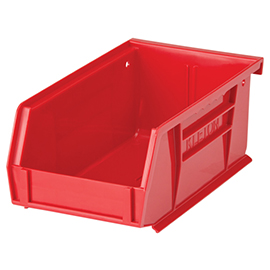 4-1/8" W x 3" H x 7-3/8" D Stack & Hang Bin, Red product photo