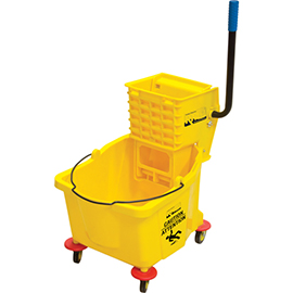 9.5 US Gal.(38 Quart) Side Press Mop Bucket and Wringer, Yellow product photo
