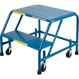 19" Rolling Step Ladder, 2 Steps, 22" Step Width, Steel product photo