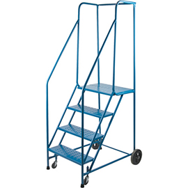 37" Rolling Step Ladder, 4 Steps, 22" Step Width, Steel product photo