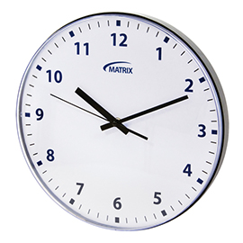 12-3/4" 12 H Analog Clock, Battery Operated, Black product photo