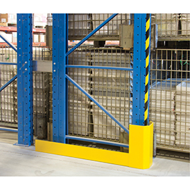 Right Wrap Around Racking Aisle Protector, 3" W x 46-1/2" L x 16" H, Safety Yellow product photo