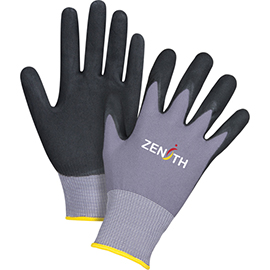 ZX-1 Premium Gloves, Large/9, Nitrile/Foam Nitrile Coating, 15 Gauge, Nylon Shell Pair product photo