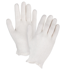 Inspection Gloves, Poly/Cotton, Hemmed Cuff, Men's product photo