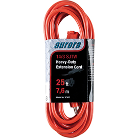 25' Outdoor Vinyl Extension Cord, 14/3 AWG, 15 Amps product photo