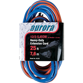 25' All Weather TPE-Rubber Extension Cord With Light Indicator, 12/3 AWG, 15 Amps product photo