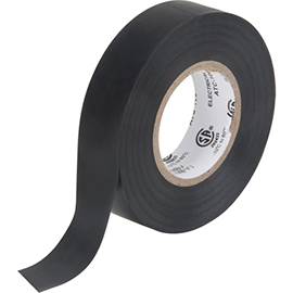 19 mm (3/4") x 18 M (60') Electrical Tape, Black, 7 mils product photo