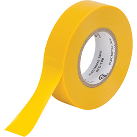 19 mm (3/4") x 18 M (60') Electrical Tape, Yellow, 7 mils product photo