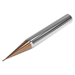 1.00mm Diameter x 6.00mm Shank 2-Flute Short Length HXT Coated Carbide Ball Nose End Mill product photo